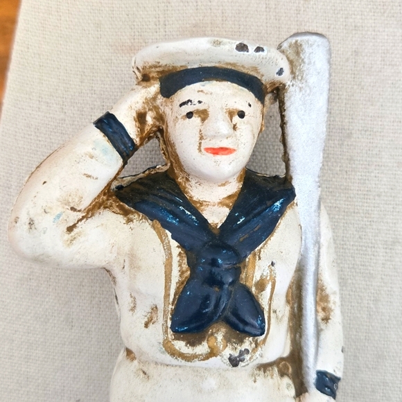 Vintage Cast Iron Sailor Bank Early 20th Century - Picture 5 of 5